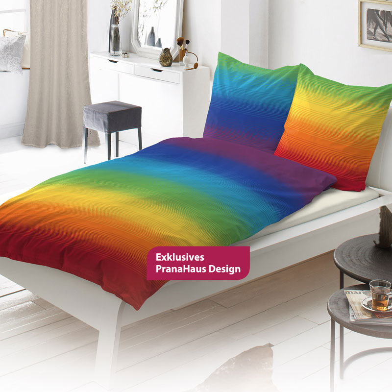 Bettwäsche in Regenbogenfarben